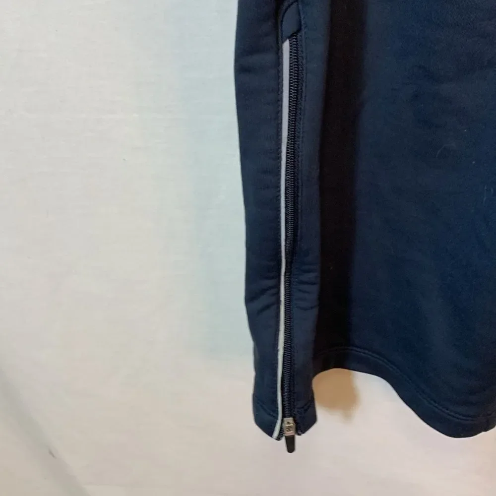 Nike Dri-Fit Men's Navy Tapered Fleece Lined Ankle Zip Athletic Sweatpants Sz L